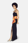 NARI BLACK/ORANGE GOWN
