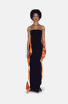 NARI BLACK/ORANGE GOWN