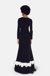 MARYAM BLACK/WHITE GOWN