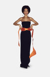 NARI BLACK/ORANGE GOWN