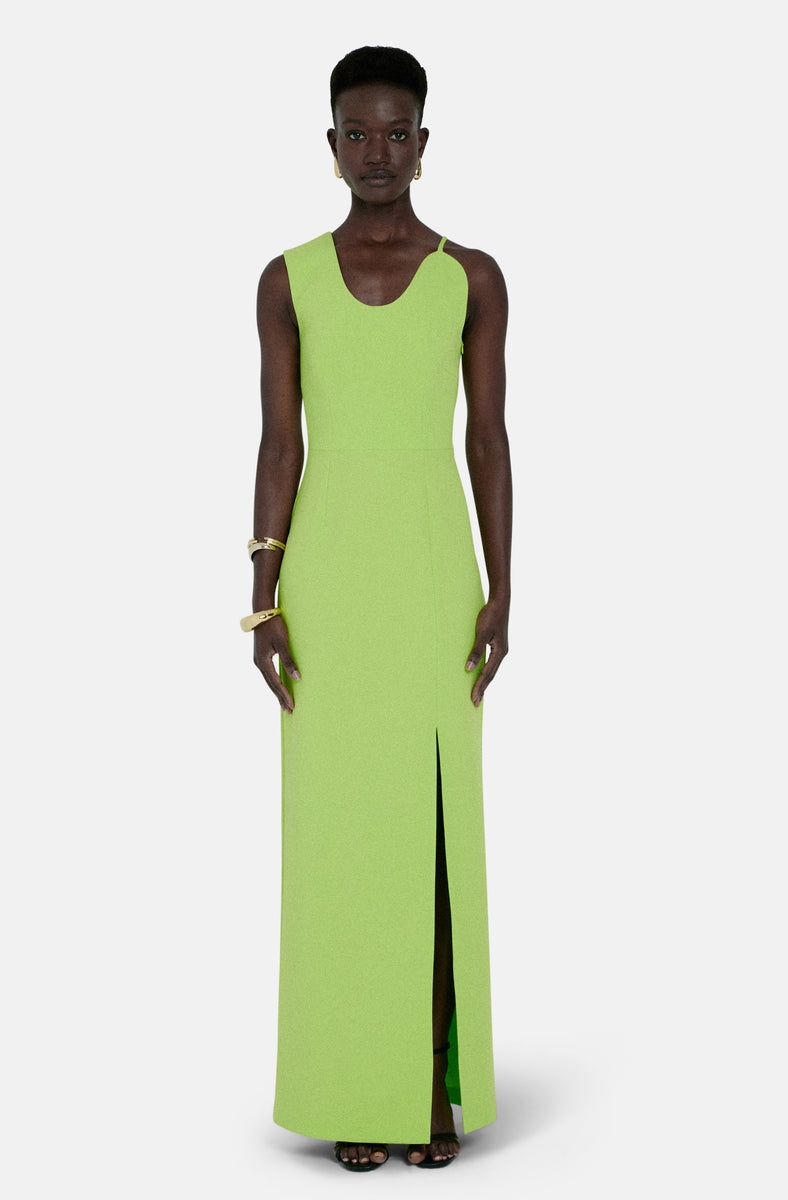 amber green dress Boden Women's Amber Pleat Jersey Midi Dress in Green main image 0