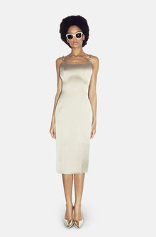  RISA TAUPE MIDI DRESS