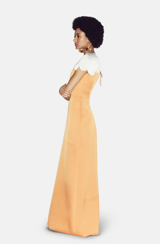 NARA ORANGE/WHITE GOWN