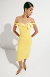 RUTA BUTTER YELLOW MIDI DRESS