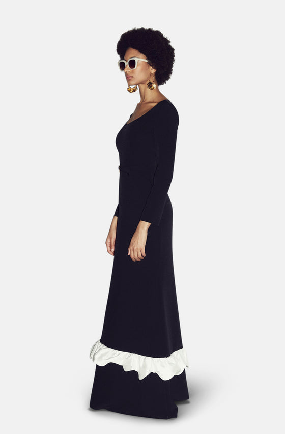 MARYAM BLACK/WHITE GOWN