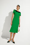 NURIA BRIGHT GREEN MIDI DRESS