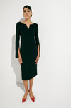 BENITA BLACK MIDI DRESS
