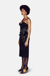 KYOTO BLACK MIDI DRESS