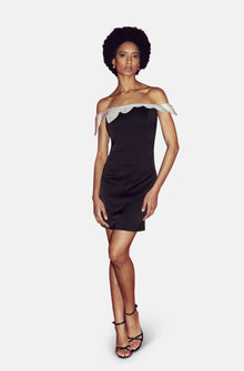  LEE BLACK/WHITE MINI DRESS