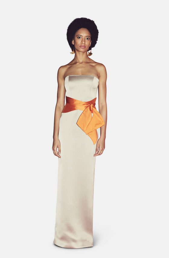 HIKARI TAUPE/ORANGE GOWN