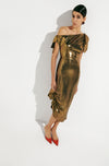 PHYLLIS GOLD MAXI DRESS