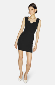  IXORA BLACK MINI DRESS