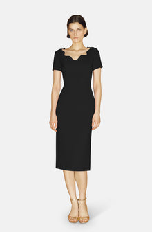  LANTANA BLACK MIDI DRESS