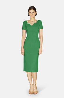  LANTANA GREEN MIDI DRESS