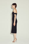 PILAR BLACK MIDI DRESS