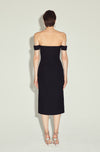 PILAR BLACK MIDI DRESS