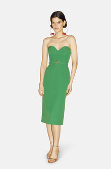  MARIGOLD GREEN MIDI DRESS