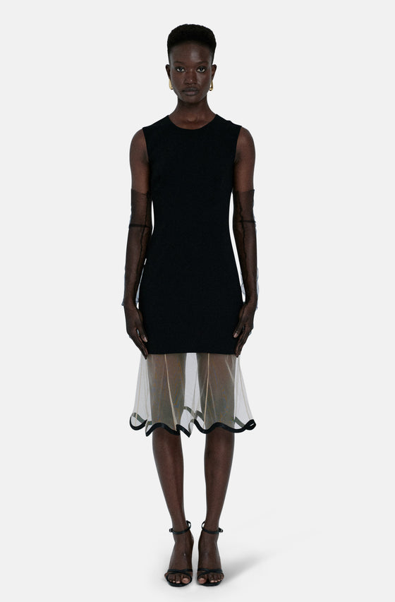 APPLE BLACK MIDI DRESS