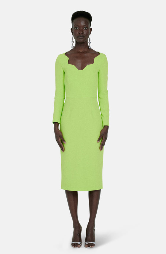 BRIALLE LIME GREEN MIDI DRESS Filiarmi BRIALLE LIME GREEN MIDI DRESS Filiarmi