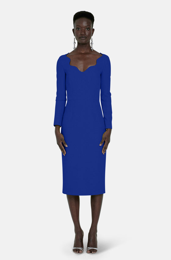 BRIALLE NAVY MIDI DRESS