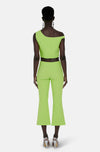 CHLOE/GENESIS GREEN BLOUSE-TROUSERS