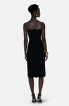 GAL BLACK MIDI DRESS