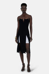 GAL BLACK MIDI DRESS