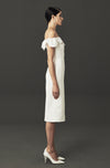 MANAMI WHITE MIDI DRESS