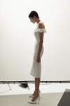 MANAMI WHITE MIDI DRESS