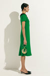 NURIA BRIGHT GREEN MIDI DRESS