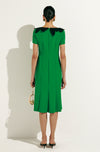 NURIA BRIGHT GREEN MIDI DRESS