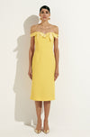 RUTA BUTTER YELLOW MIDI DRESS