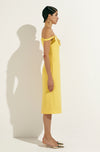 RUTA BUTTER YELLOW MIDI DRESS