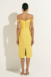 RUTA BUTTER YELLOW MIDI DRESS