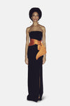 NARI BLACK/ORANGE GOWN